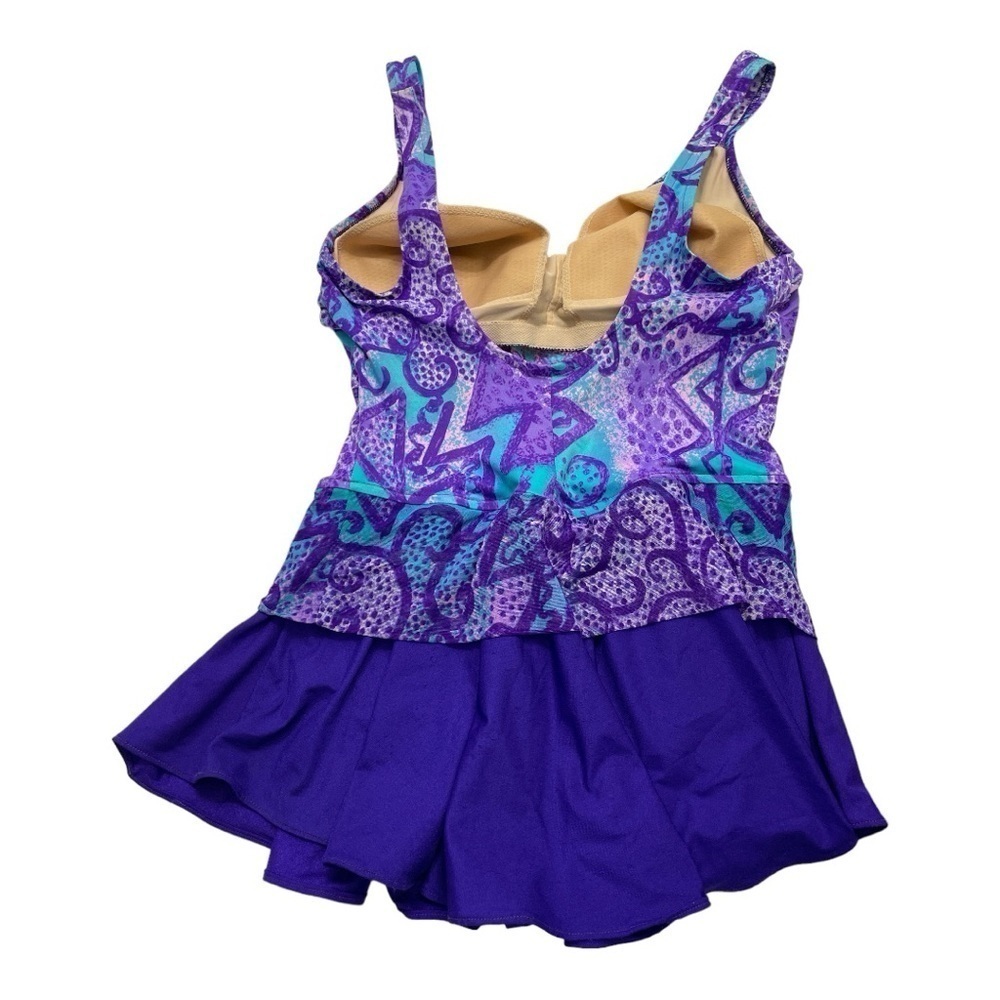 Vintage 80s/90s Rose Marie Reid Purple Blue
Abstract One Oiece Swimsuit - Picture 3 of 12